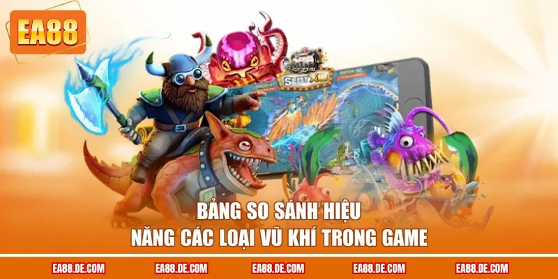 Bảng so sánh hiệu năng các loại vũ khí trong game 